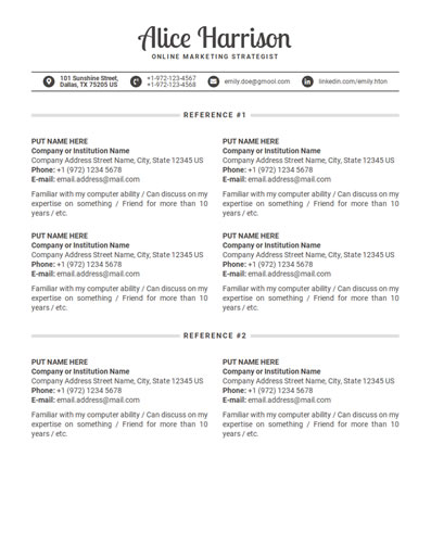 Resume Template 116